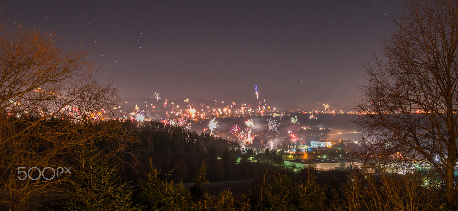 Nikon D800 + Sigma 24-70mm F2.8 EX DG HSM sample photo. Silvester firework photography