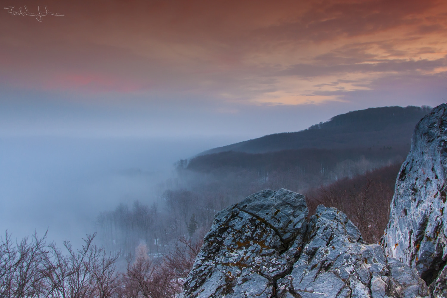 Sigma 17-70mm F2.8-4 DC Macro OS HSM sample photo. Sunrise with mist photography