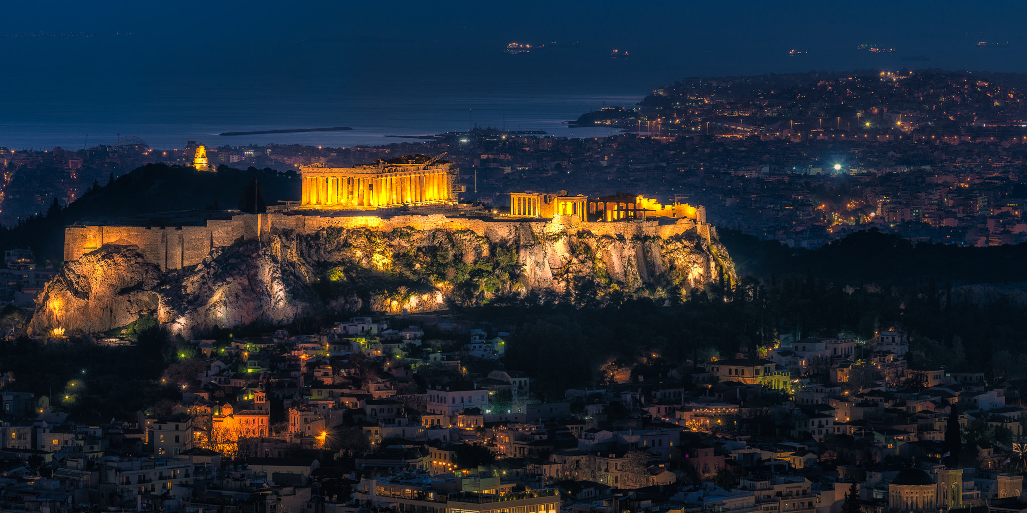 Nikon AF-S Nikkor 70-200mm F4G ED VR sample photo. Athens acropolis panorama photography