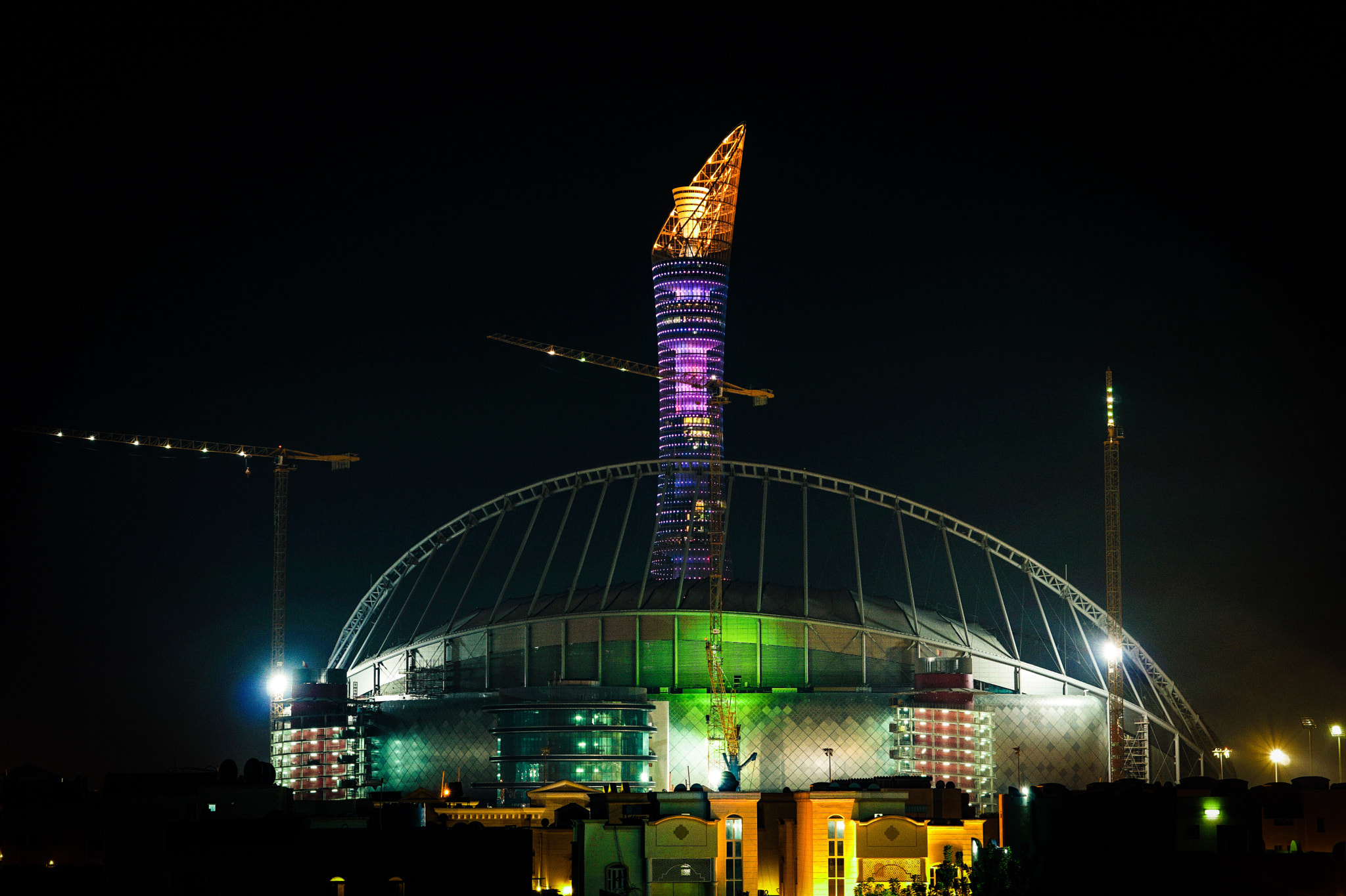 Sony E 50mm F1.8 OSS sample photo. Aspire zone construction for the 2022 fifa world c ... photography