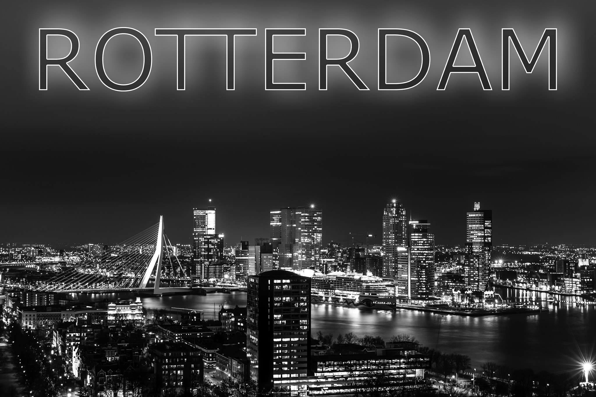 Canon EF 16-35mm F4L IS USM sample photo. Rotterdam @night photography