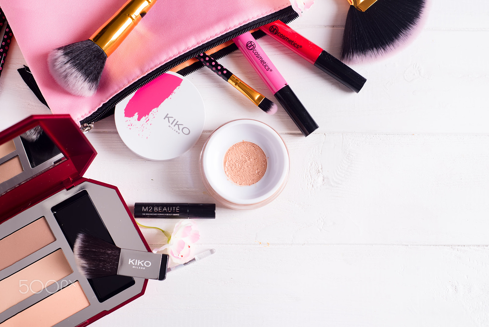 Nikon D610 sample photo. Various makeup products photography