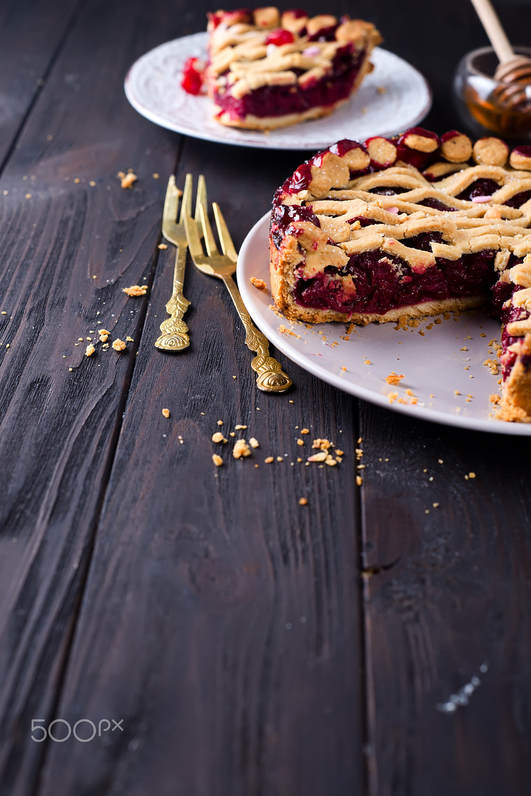 Nikon D610 + AF Nikkor 50mm f/1.8 sample photo. Homemade cherry pie photography