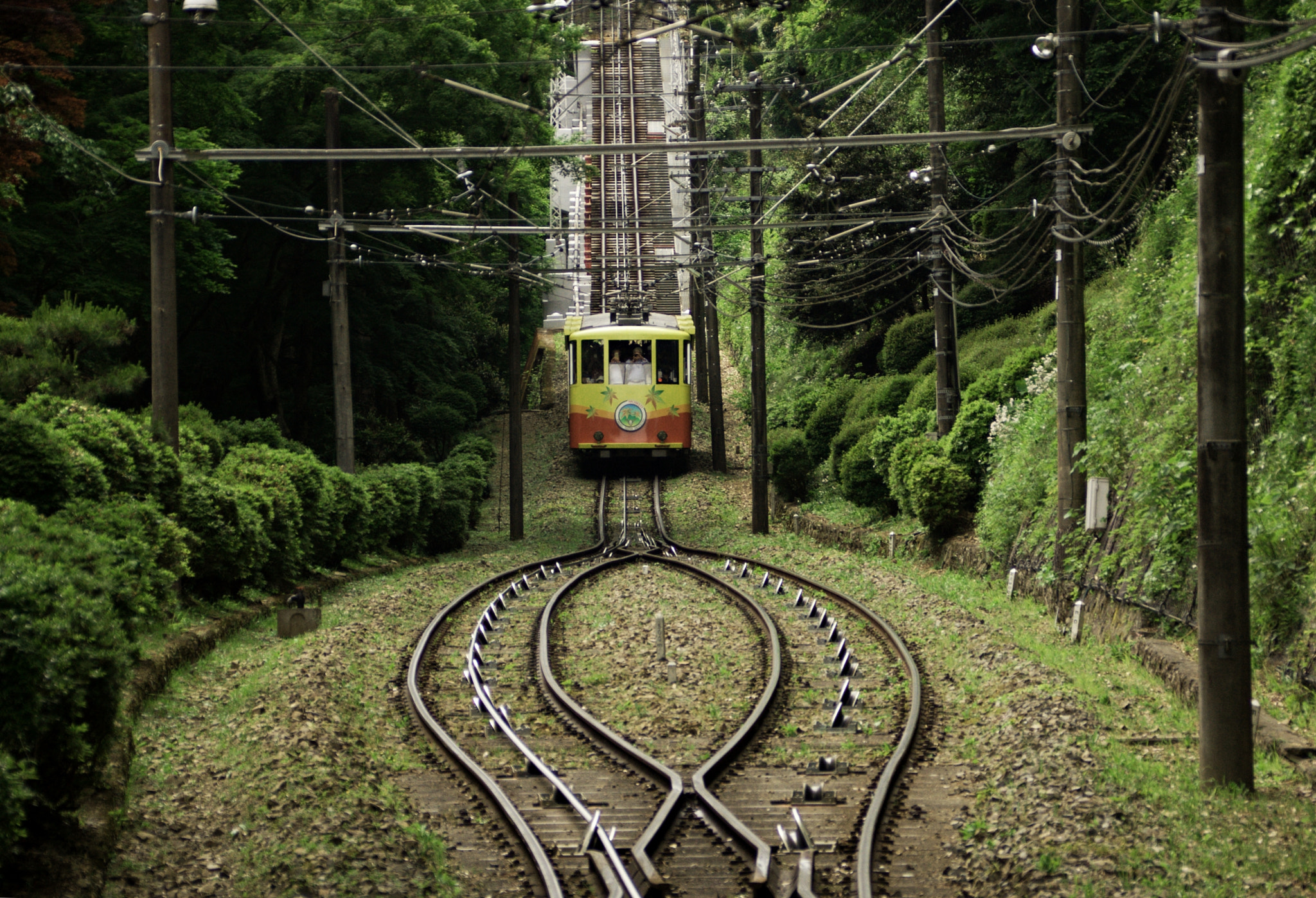 Canon EOS 40D sample photo. Takao mountain climbing cable japan maximum gradient 38.1 ° (高尾山) photography