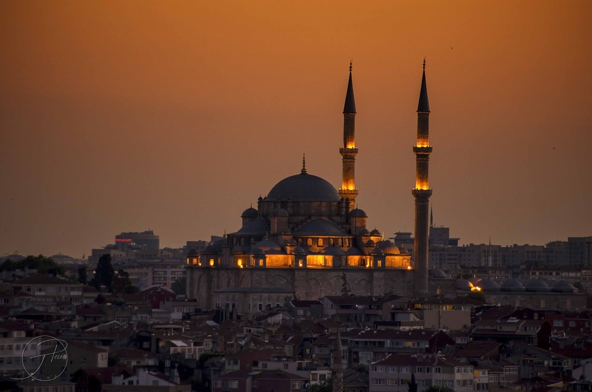 HD Pentax DA 55-300mm F4.0-5.8 ED WR sample photo. Fatih camii at dusk photography