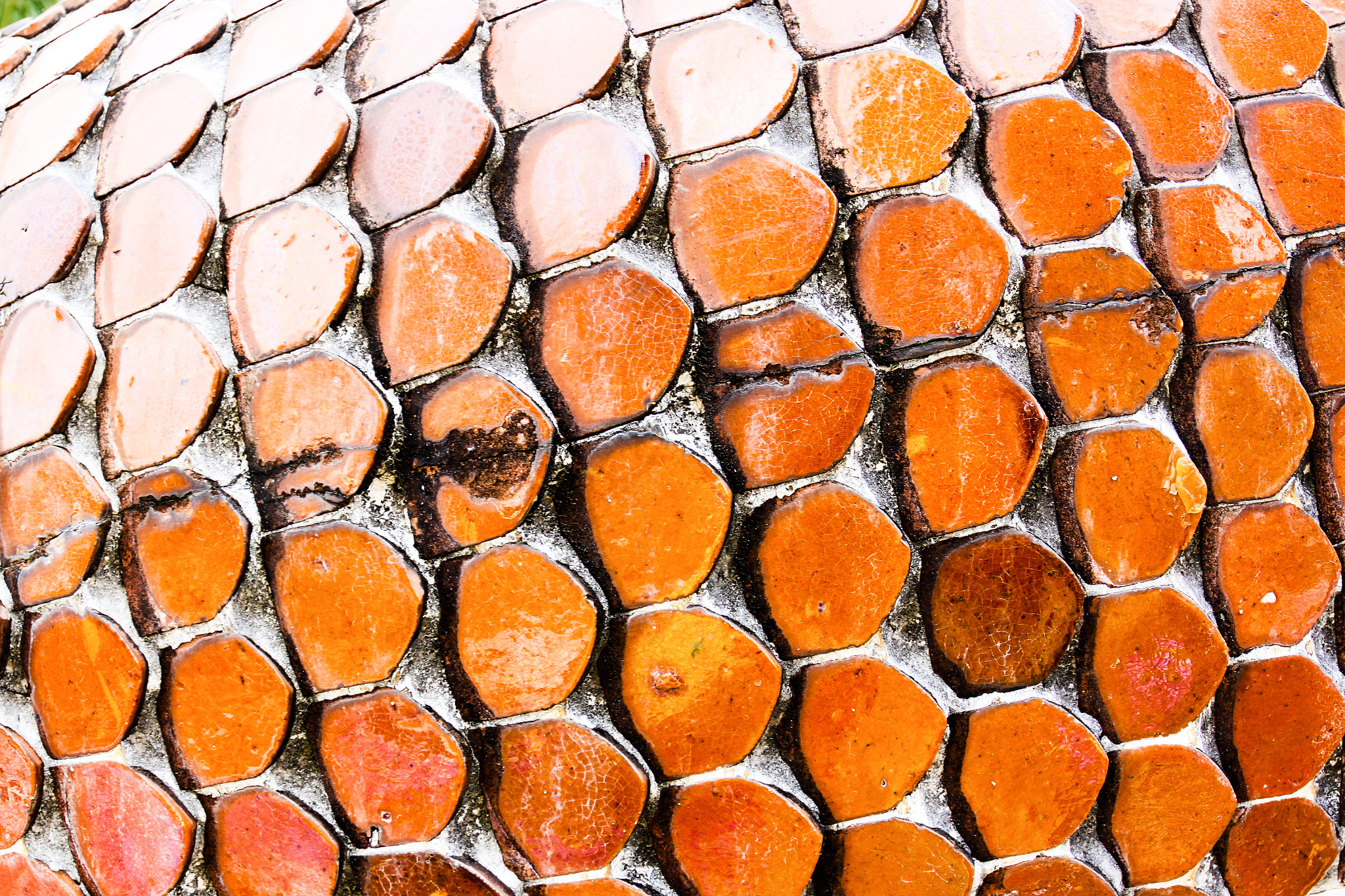Canon EOS 50D sample photo. Orange color ceramic roof tile detail photography