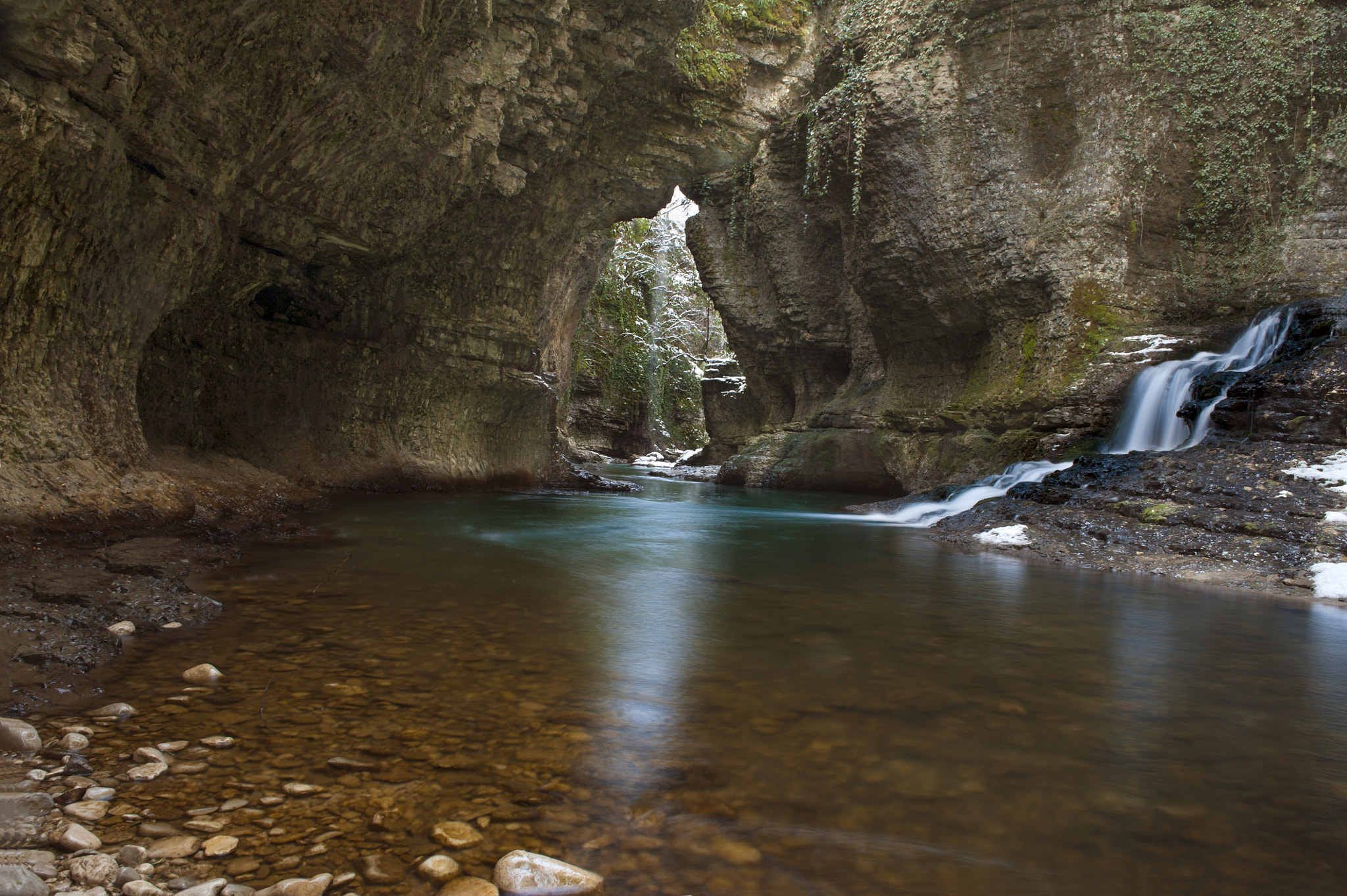 Nikon D3 sample photo. Deep  canyon in winter photography