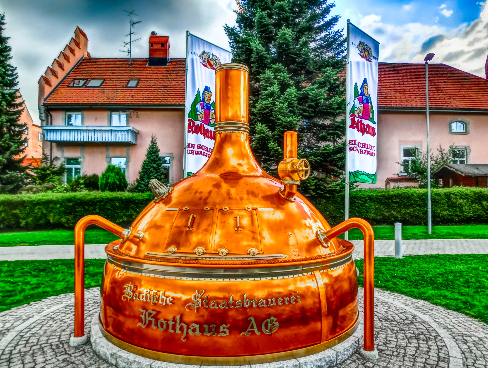 CASIO EX-ZR400 sample photo. Rothaus brewery photography