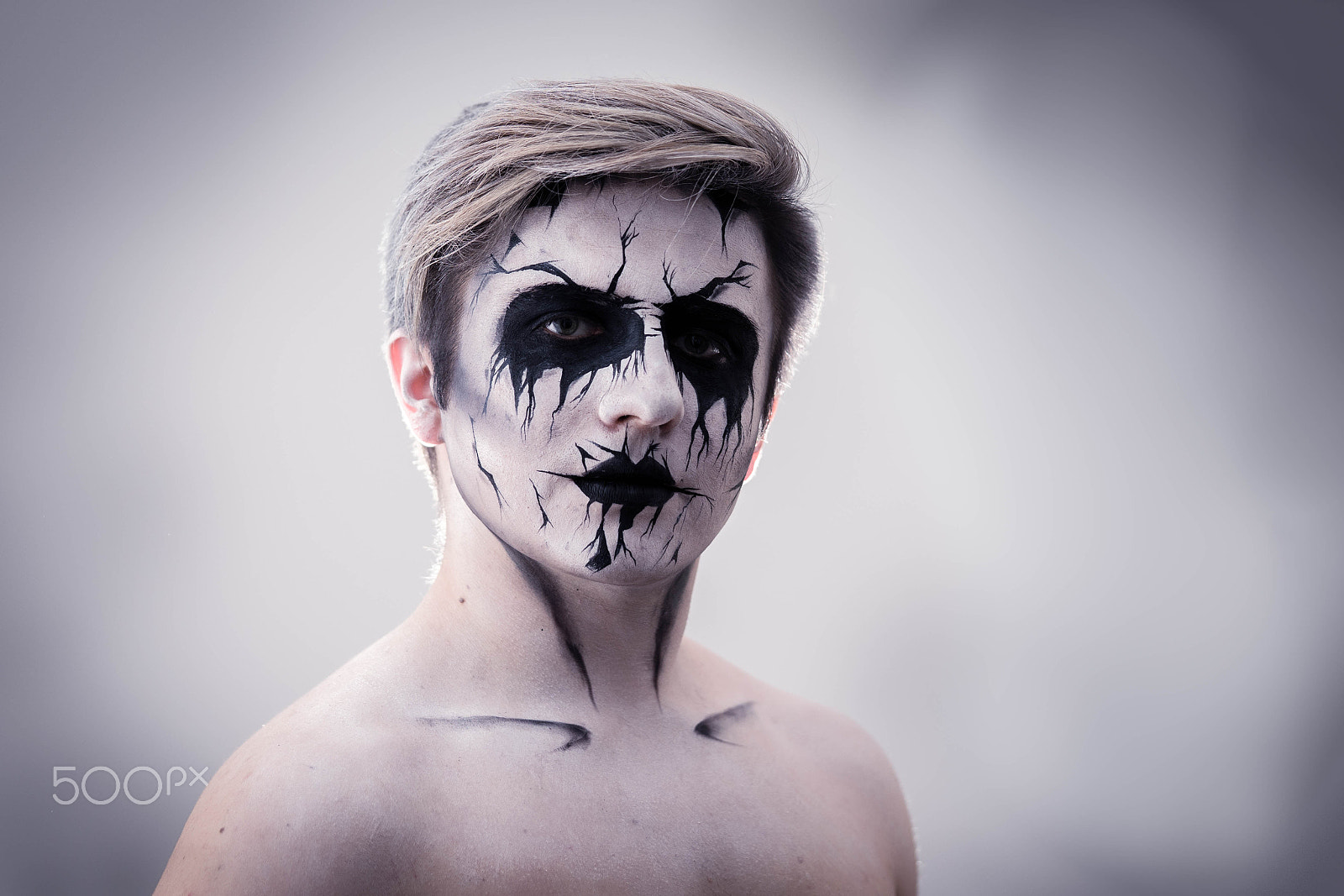 Sony a7 sample photo. Black metal face paint photography