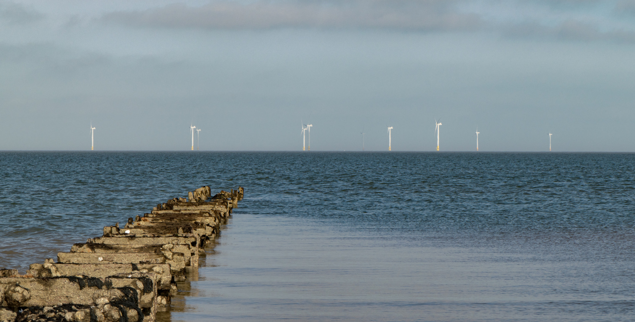 Nikon AF-S Micro-Nikkor 105mm F2.8G IF-ED VR sample photo. Beach with turbines photography