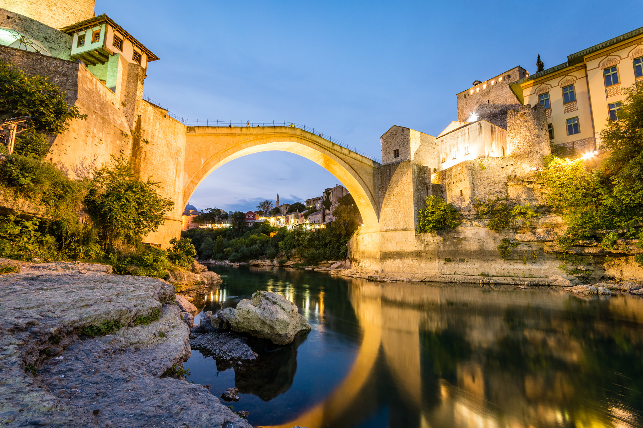 Sigma 10-20mm F4-5.6 EX DC HSM sample photo. Mostar blue hour photography