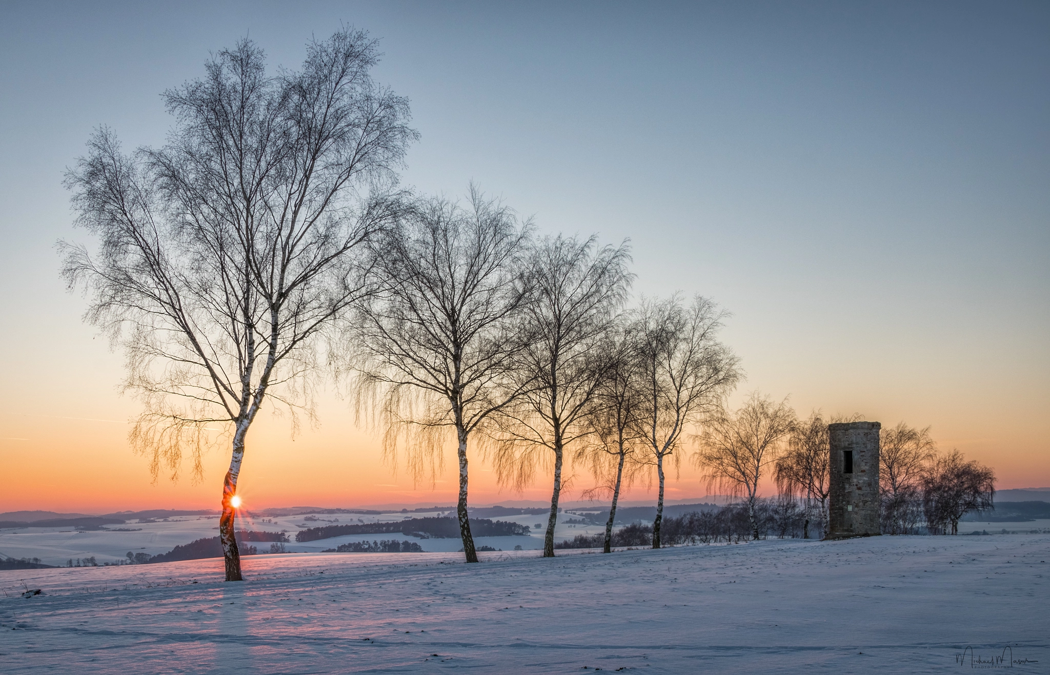 Canon EOS 760D (EOS Rebel T6s / EOS 8000D) sample photo. [winterly sundown] photography