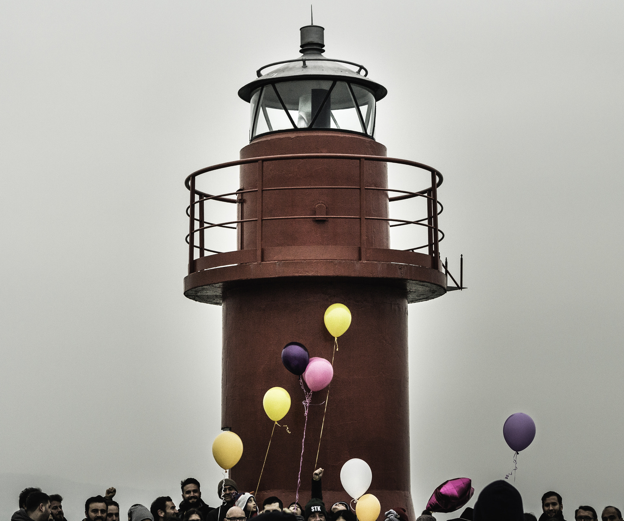 Canon EOS 60D + Canon EF 24-70mm F2.8L USM sample photo. Clouds, balloons and lighthouse photography