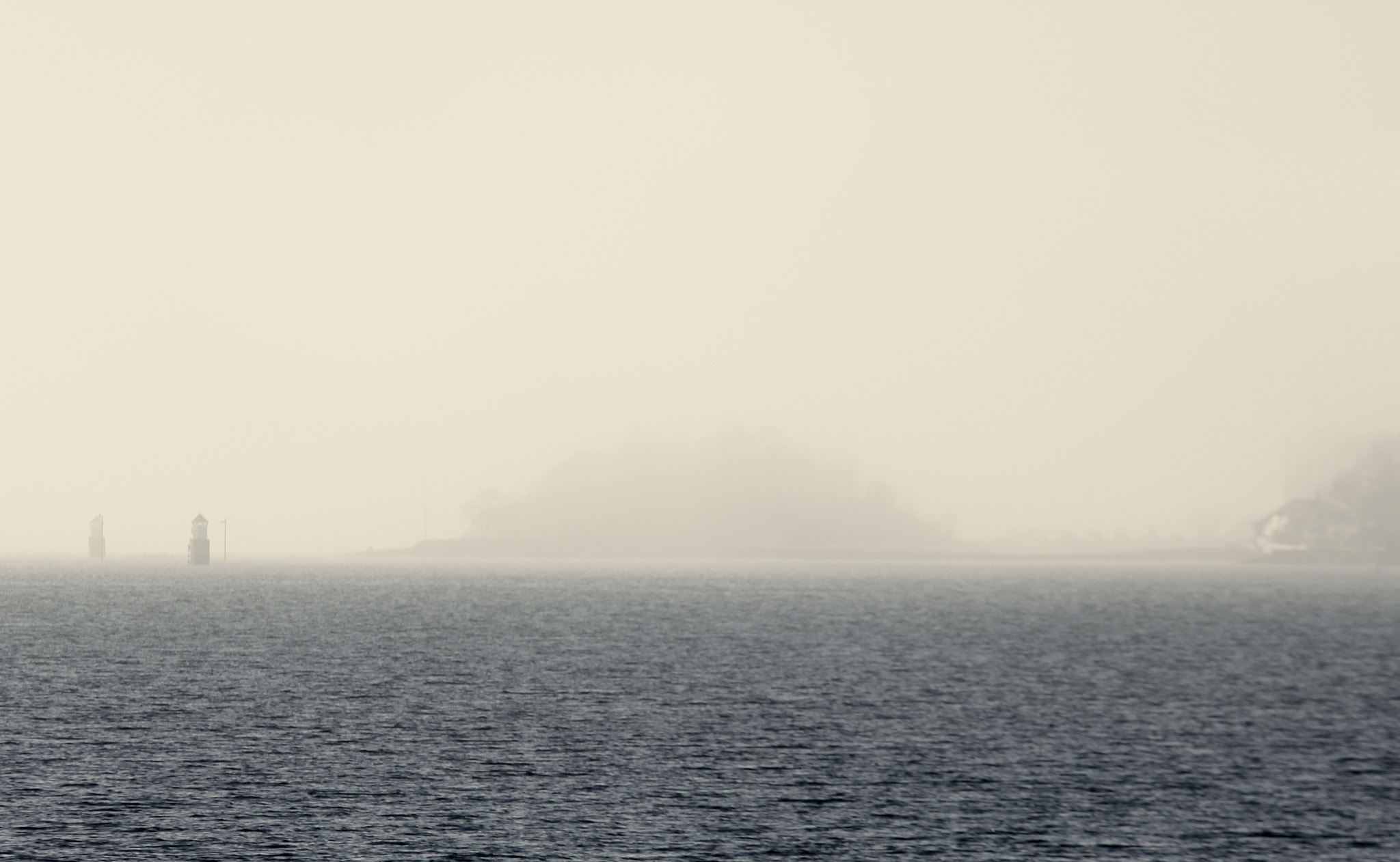 Sigma 70-200mm F2.8 EX DG OS HSM sample photo. Foggy sea photography