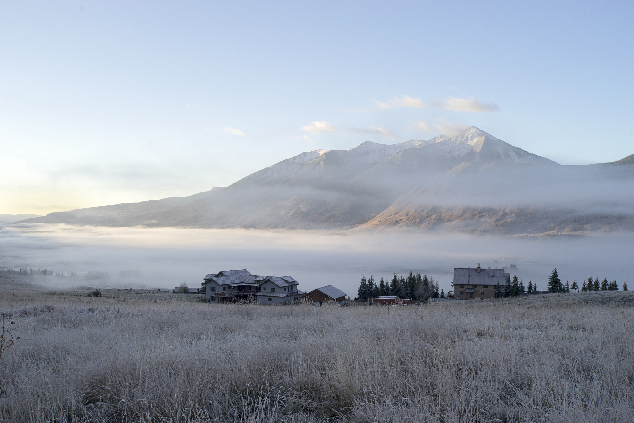 Sony a7 + 35-70mm F4 sample photo. The foggy morning sunrise photography