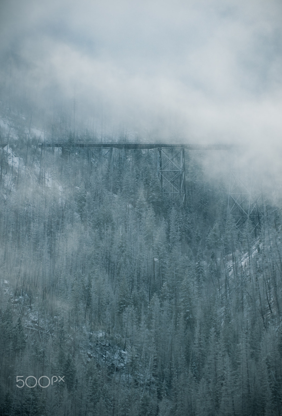 Panasonic Lumix DMC-GH4 sample photo. Fog trestle longview photography