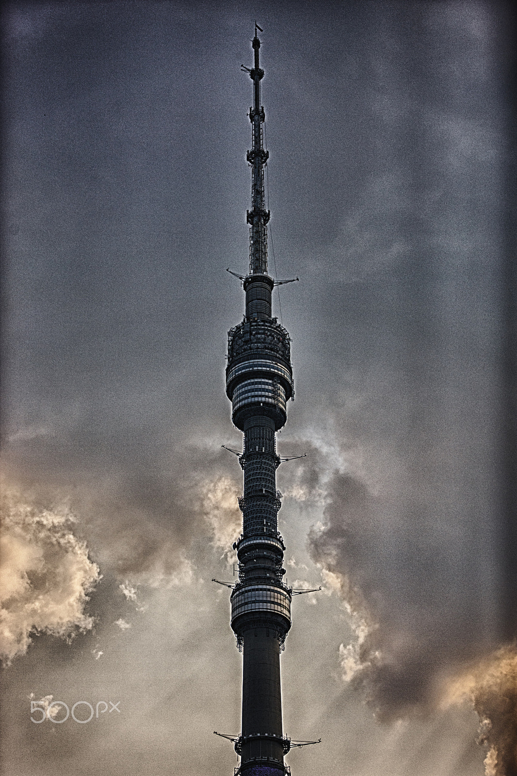 Canon EOS-1Ds Mark III + Canon EF 70-200mm F2.8L IS II USM sample photo. Ostankino television tower photography