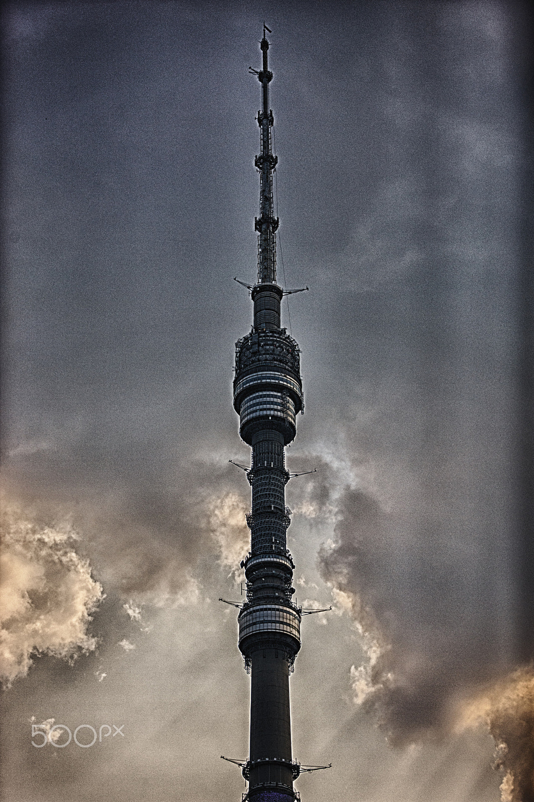 Canon EOS-1Ds Mark III sample photo. Ostankino television tower photography