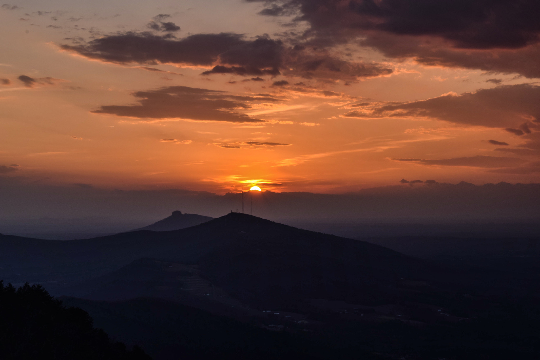 Nikon D3300 sample photo. Amazing sunset at moore's knob the other night. photography