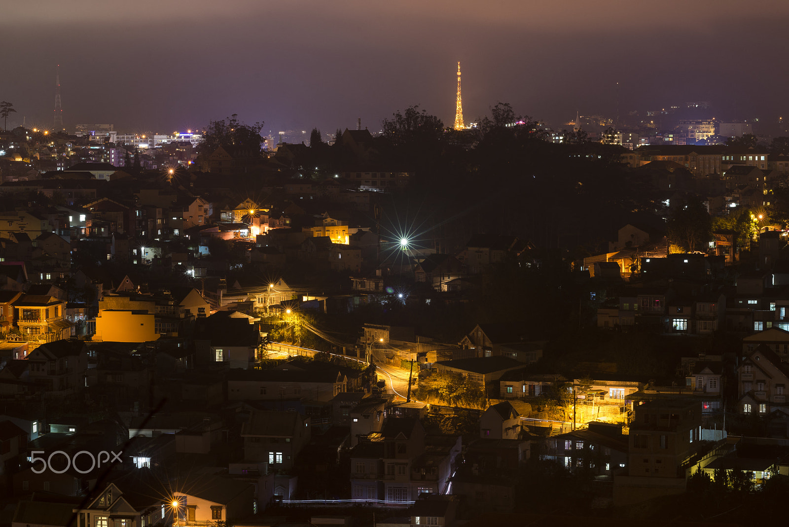 Nikon D610 sample photo. Dalat at night photography
