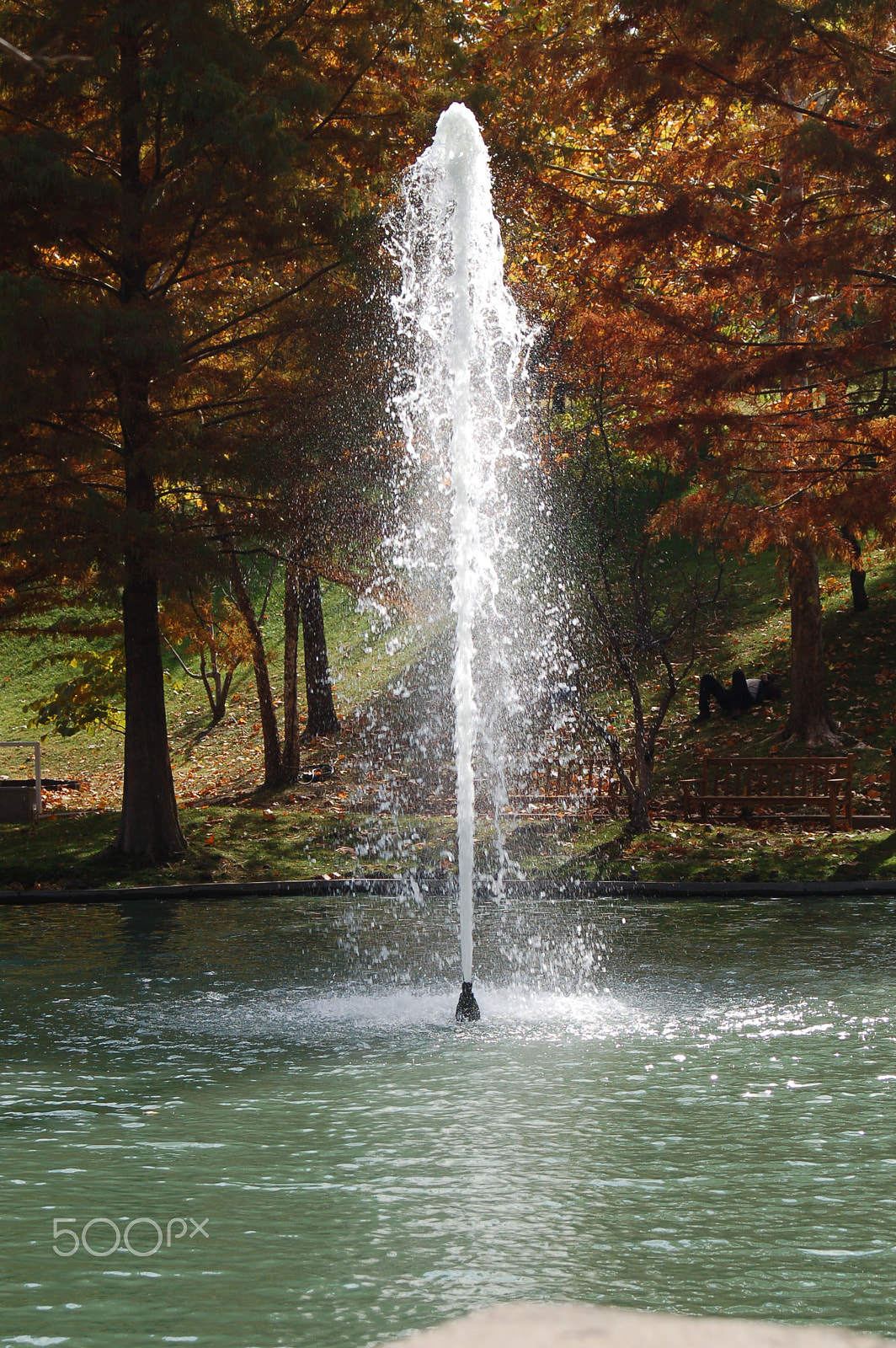 Nikon D50 sample photo. Fountain photography