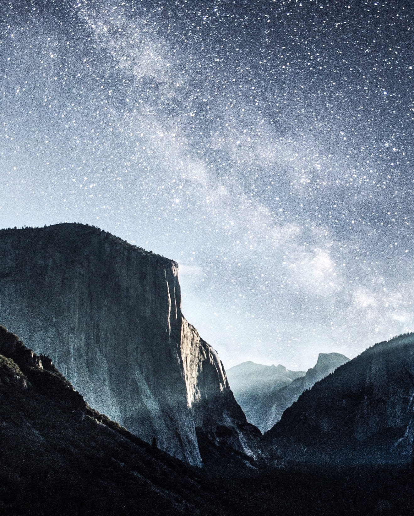 Nikon D4 sample photo. Milky way. tunnel view. yosemite. california. photography