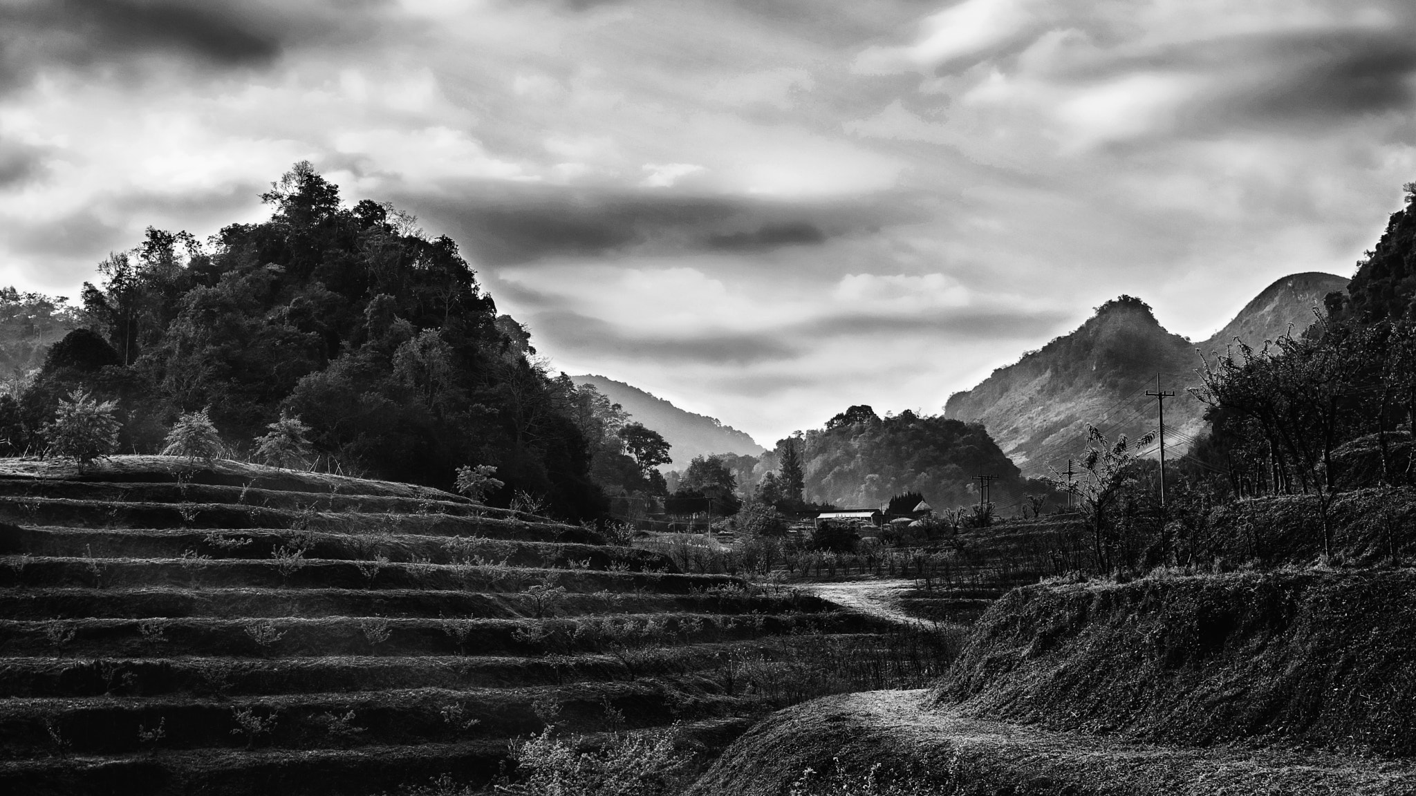 Pentax K-3 + Pentax smc DA 35mm F2.4 AL sample photo. B&w landscape: ang-khang thailand photography