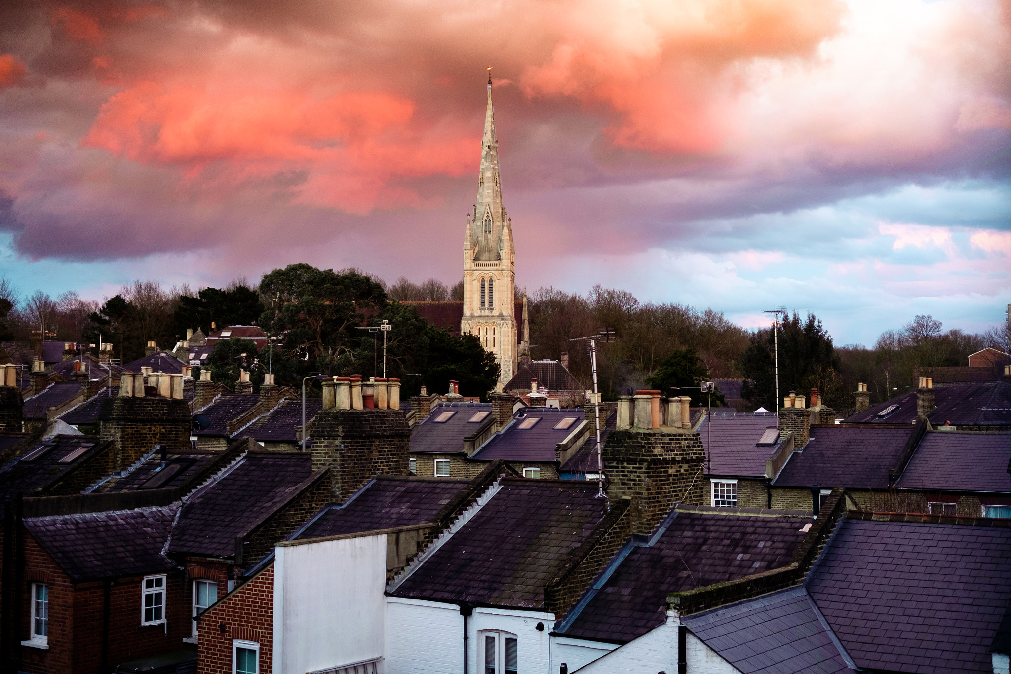 Fujifilm X-Pro1 + Fujifilm XF 27mm F2.8 sample photo. Church @ dusk photography