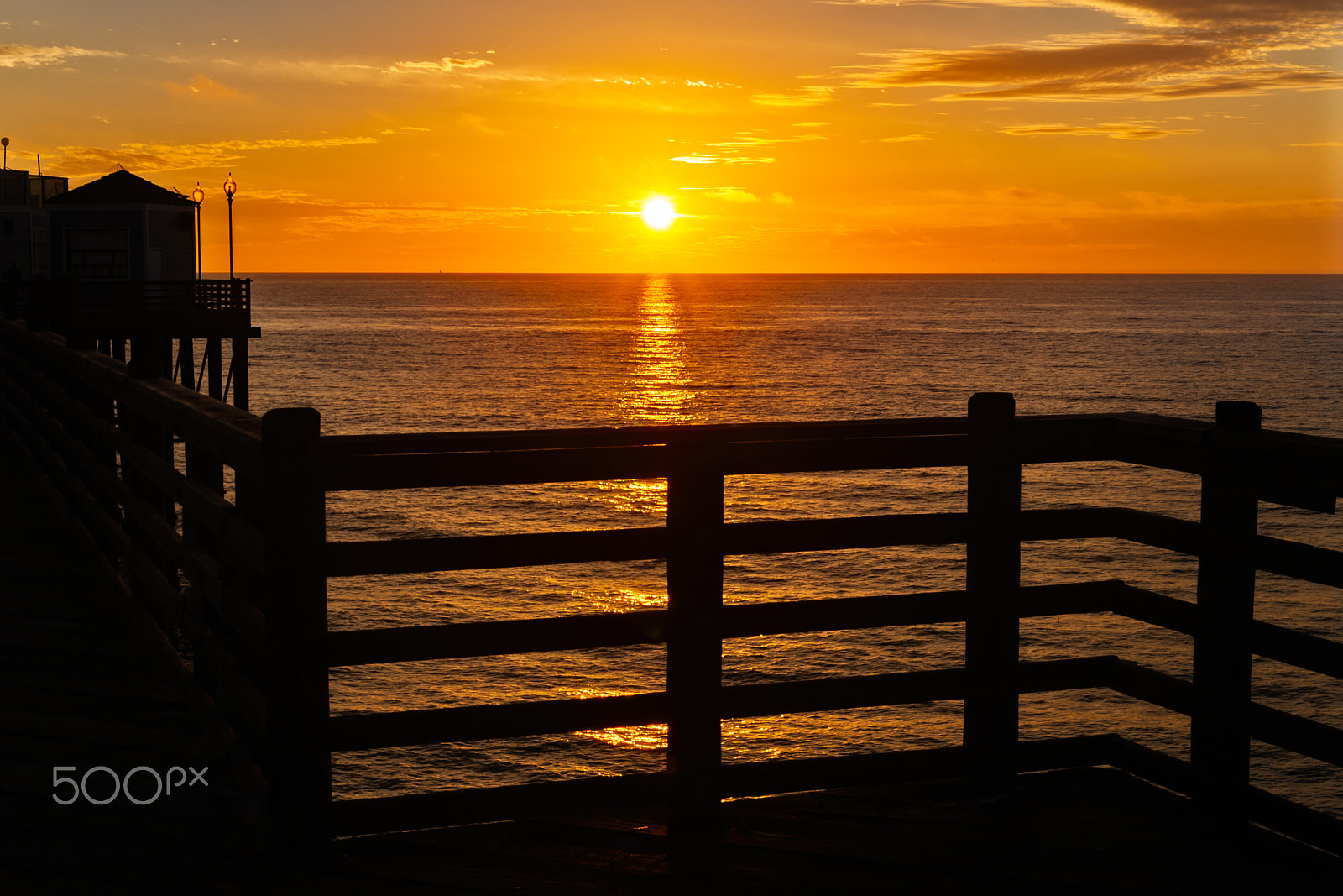 Nikon D700 sample photo. Sunset from the oceanside pier - february 16, 2017 photography