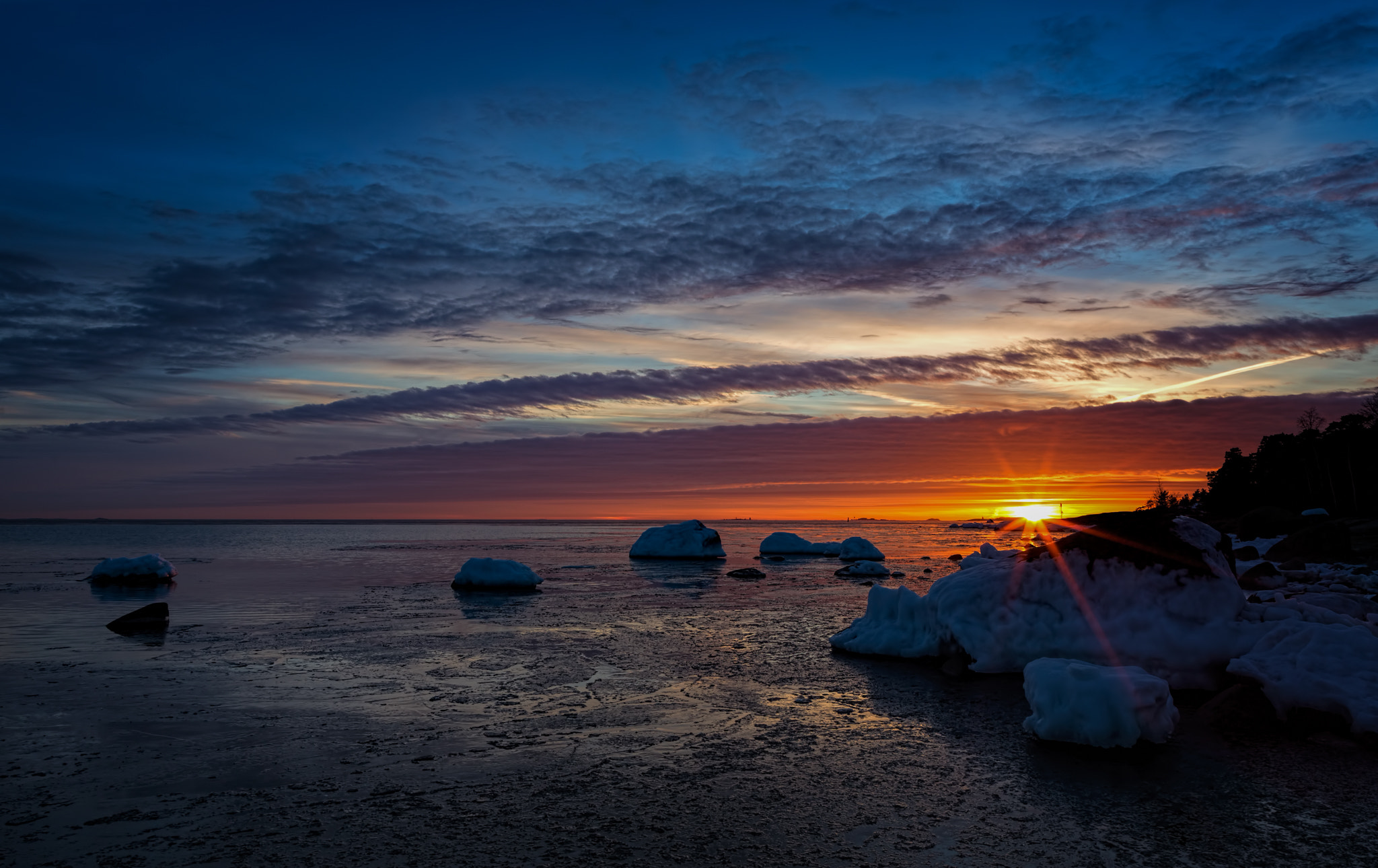 Canon EOS 6D + Canon EF 24mm F1.4L II USM sample photo. The winter sunset photography