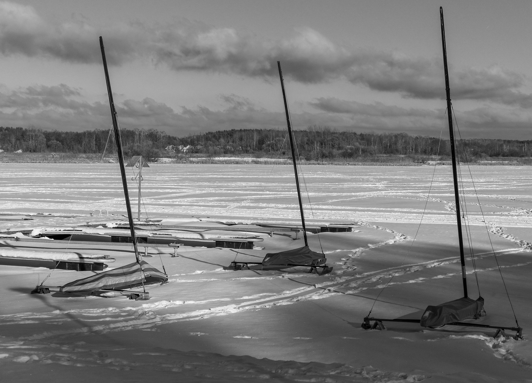Olympus OM-D E-M10 sample photo. Winter trio photography