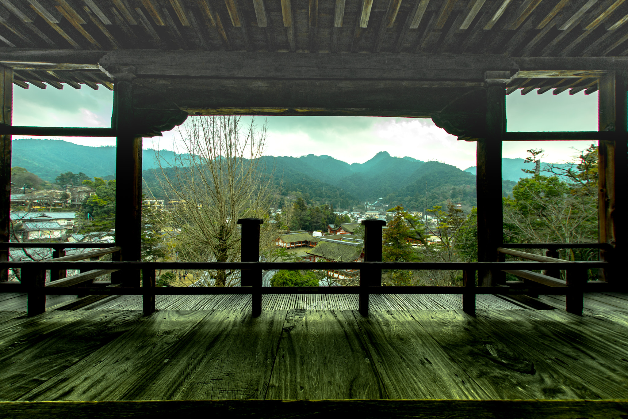 Nikon D750 + Sigma 15mm F2.8 EX DG Diagonal Fisheye sample photo. Itsukushima shrine from senjoukaku - 2 photography