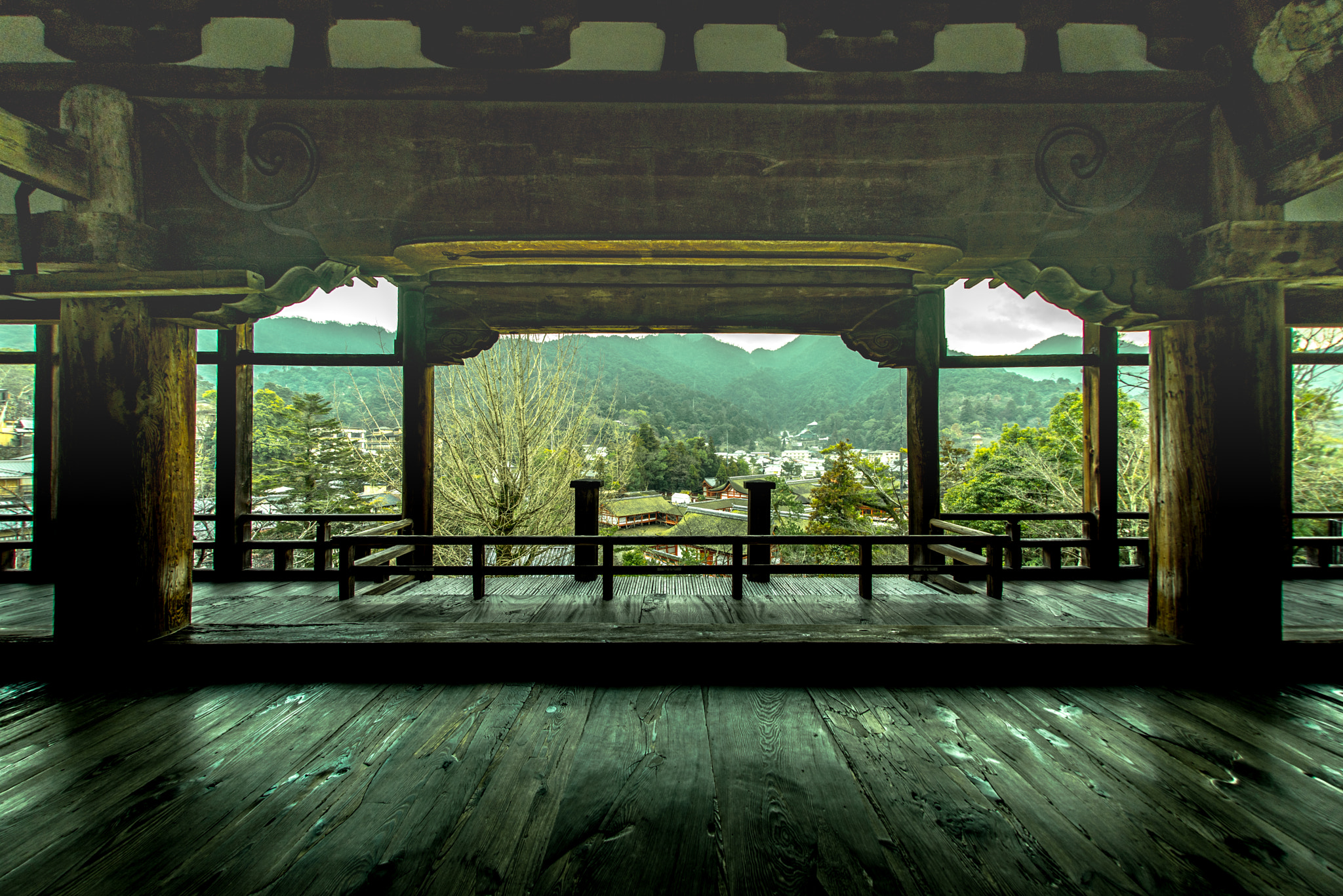 Nikon D750 + Sigma 15mm F2.8 EX DG Diagonal Fisheye sample photo. Itsukushima shrine from senjoukaku - 1 photography