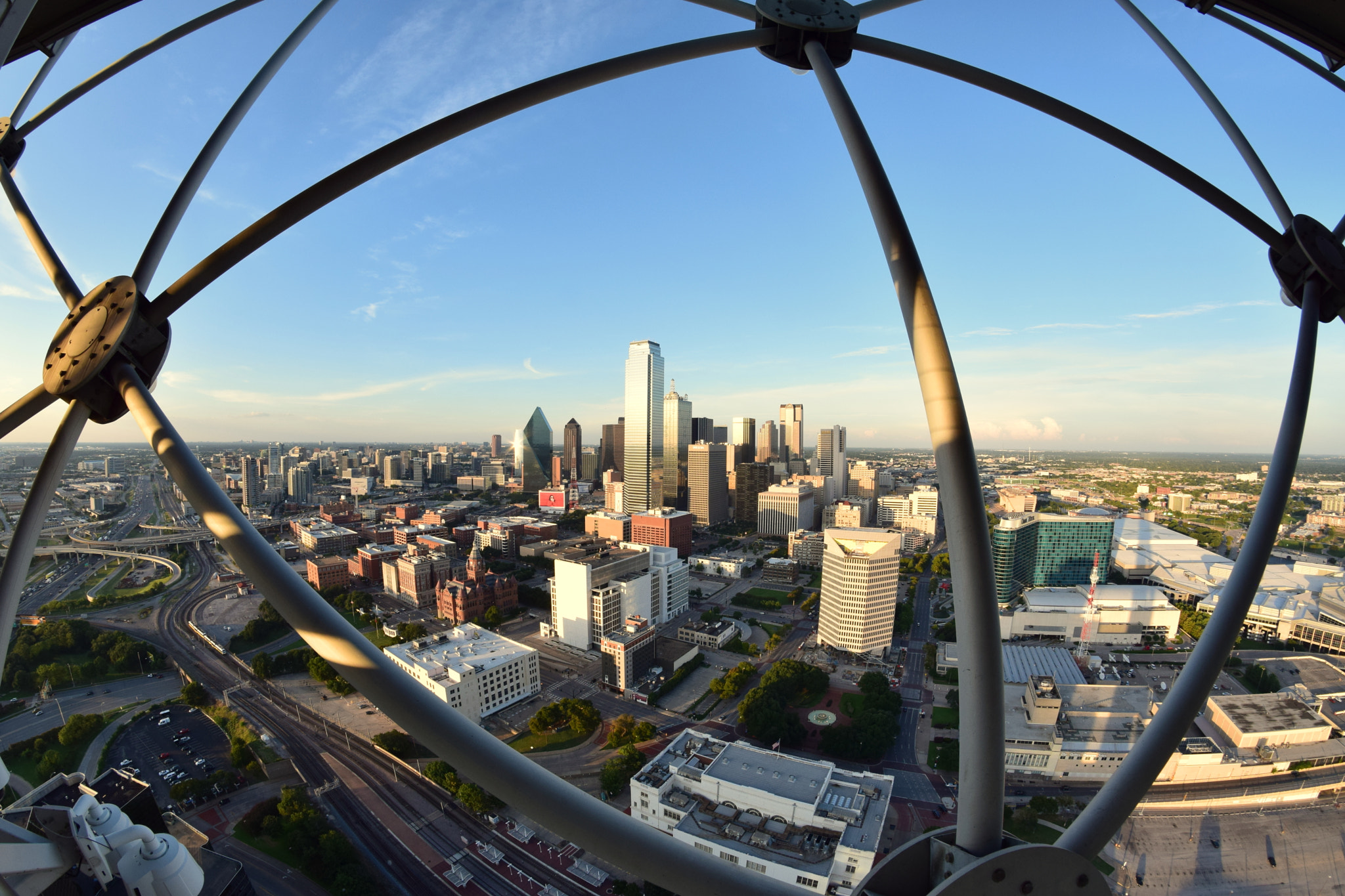 Nikon D5300 + Samyang 8mm F3.5 Aspherical IF MC Fisheye sample photo. Dallas with a view photography