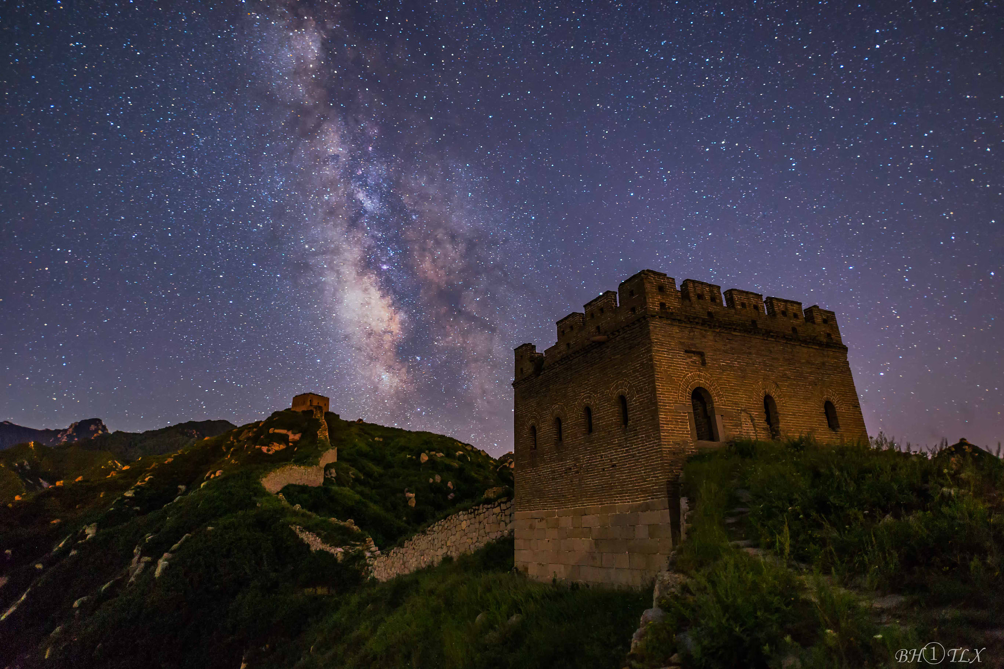 Canon EOS 6D sample photo. Sleepless night on wild great wall alone，a frame of timelapse。 photography