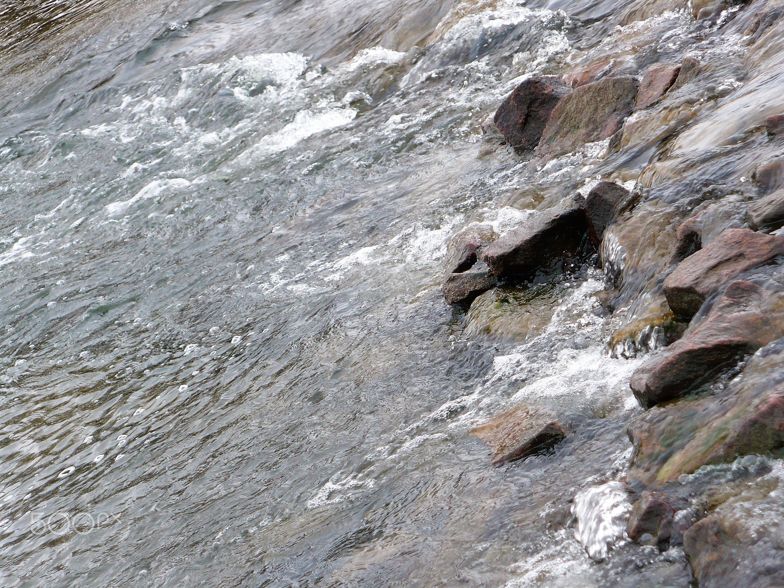 Panasonic DMC-LZ7 sample photo. Dam of stones on the river photography