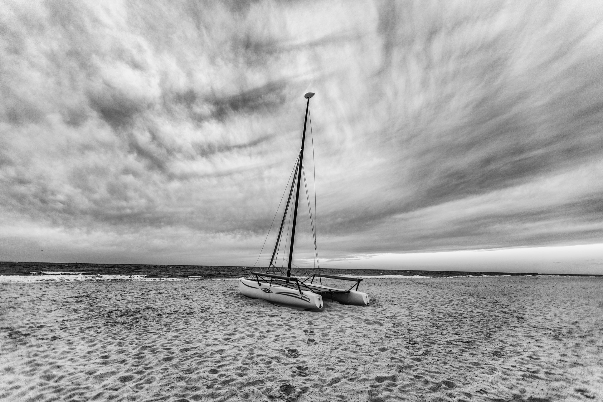 Canon EF 16-35mm F2.8L II USM sample photo. Orange beach catamaran photography