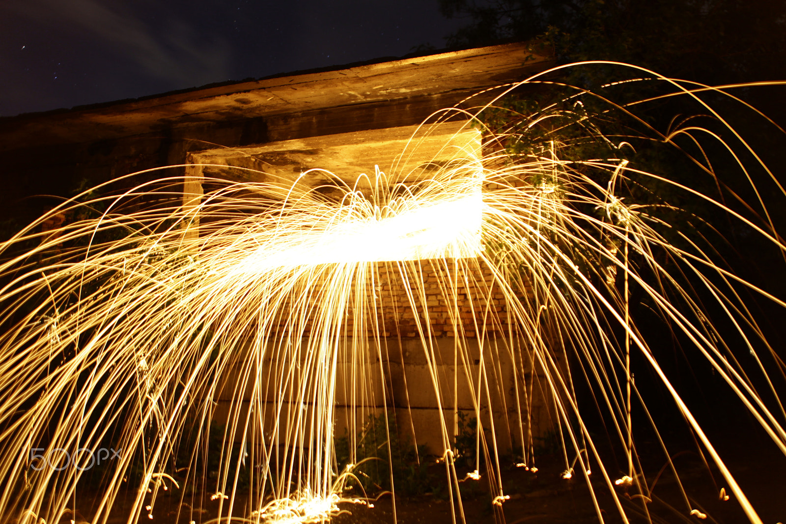 Canon EF 28-200mm F3.5-5.6 USM sample photo. Steel wool photography