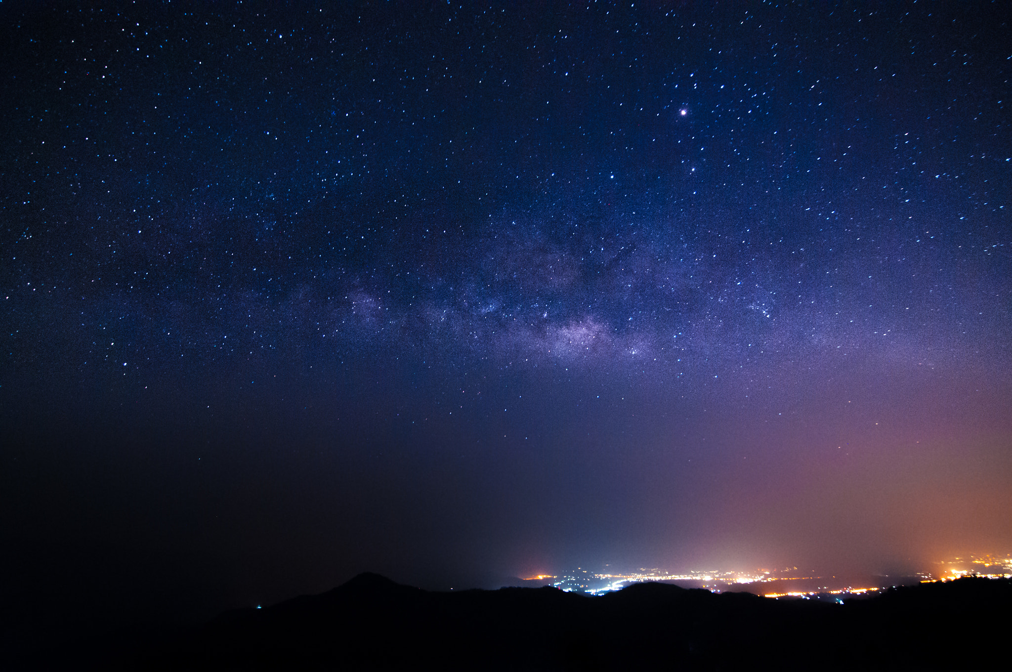 Nikon D300 sample photo. The milky way over the mountain. photography