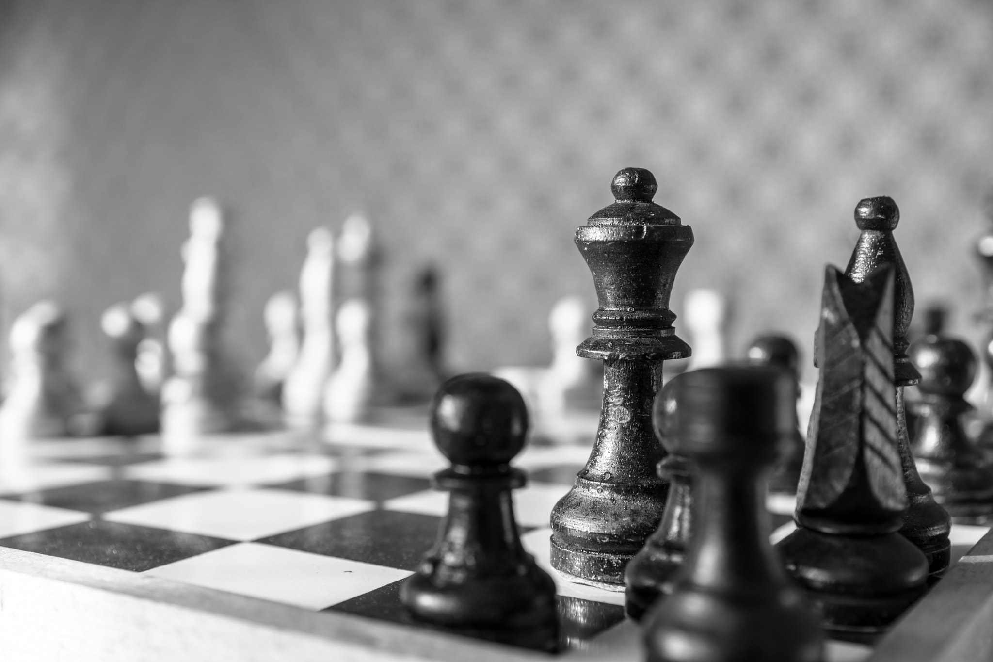 Sony SLT-A99V sample photo. Chess game wooden chess pieces on a chess board photography