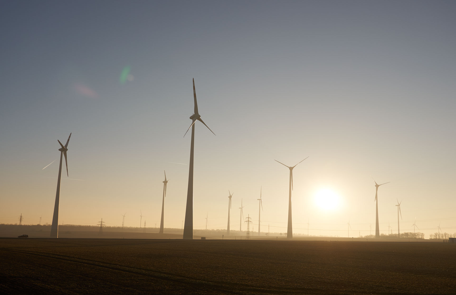 Sony a6300 sample photo. Sunset windmills photography