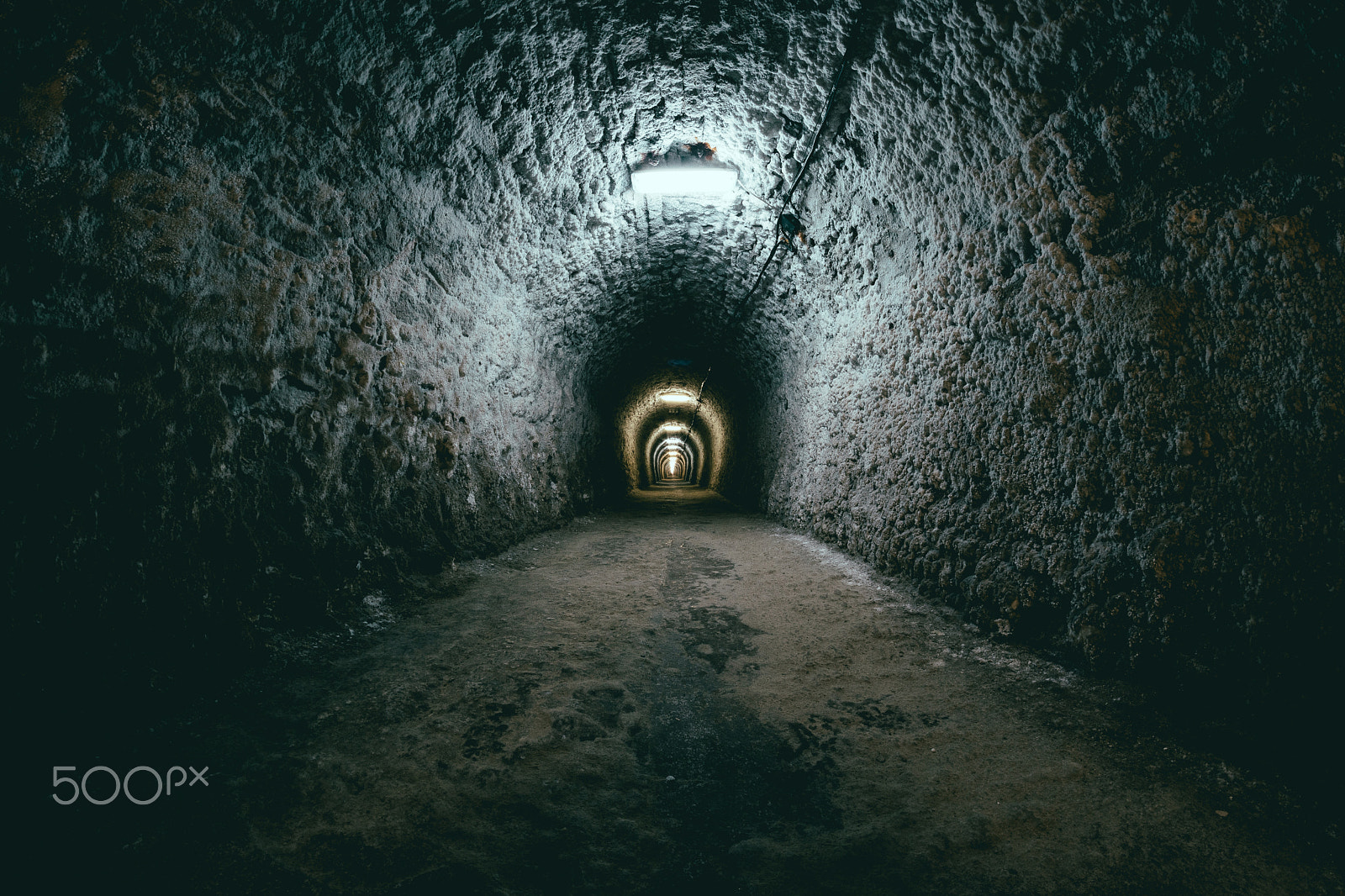 Nikon D5300 + Samyang 8mm F3.5 Aspherical IF MC Fisheye sample photo. The turda salt mine tunnel photography