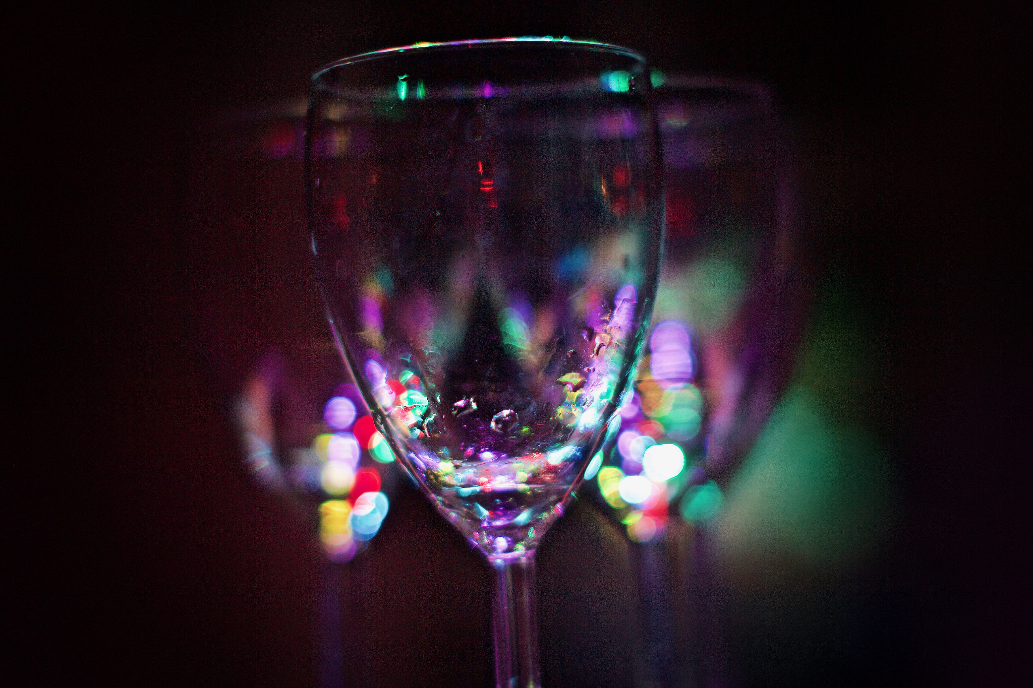 Sigma 50mm F1.4 EX DG HSM sample photo. Wine glasses in lights photography