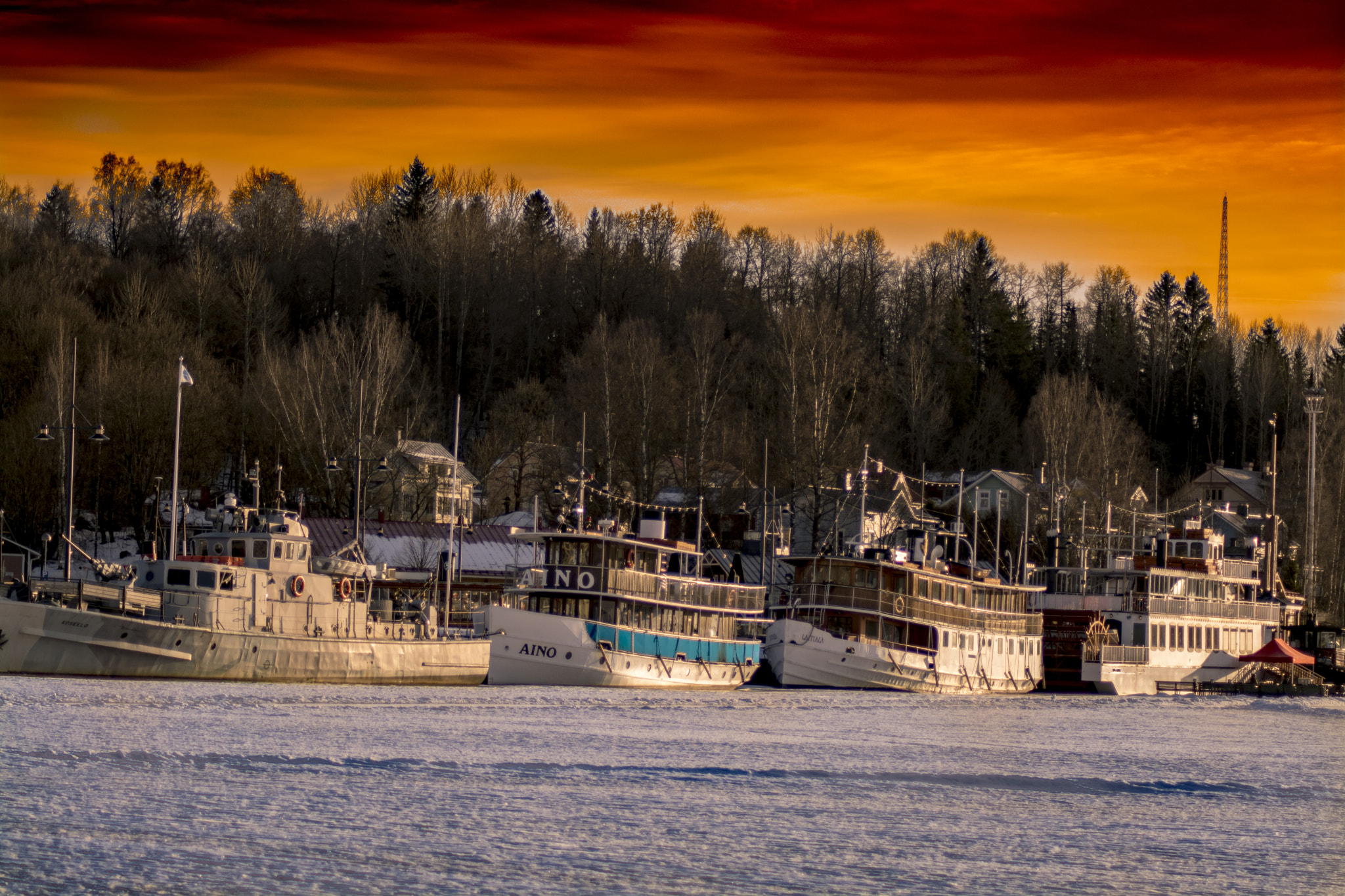 Nikon D7100 sample photo. Boats in sunset photography