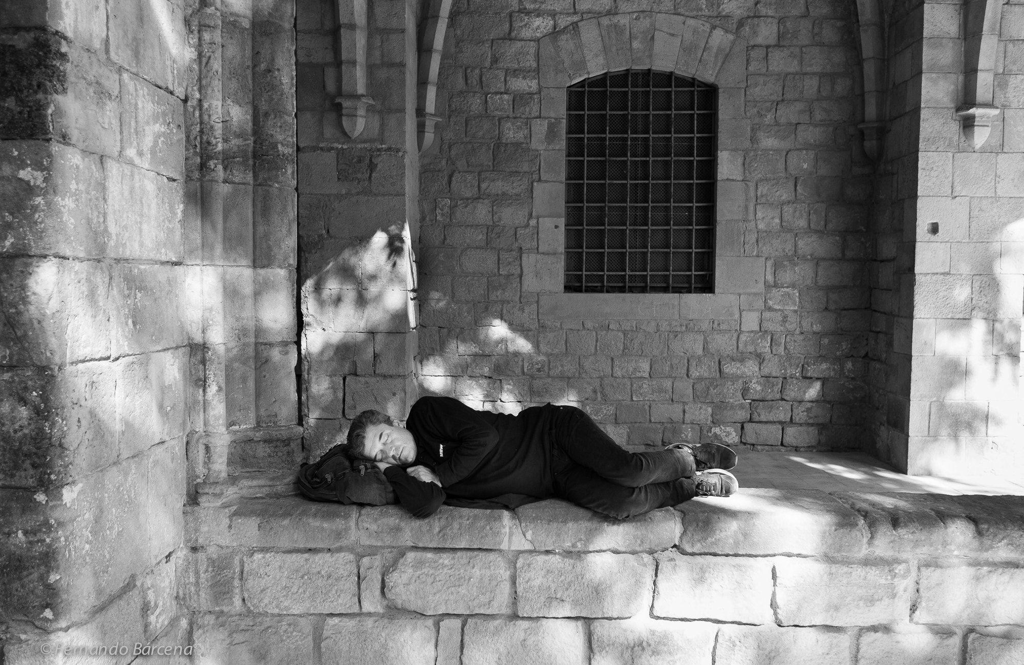 Fujifilm X-Pro1 sample photo. Sleeper. barcelona. 2014. photography