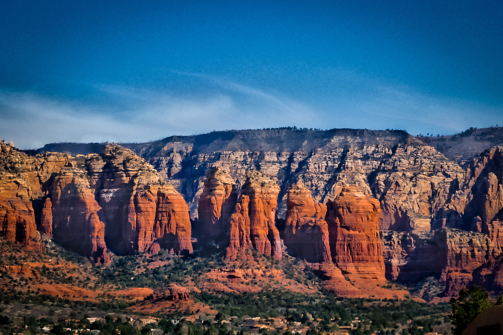 Panasonic Lumix G X Vario PZ 45-175mm F4.0-5.6 ASPH OIS sample photo. Sedona rock sisters at sunset photography