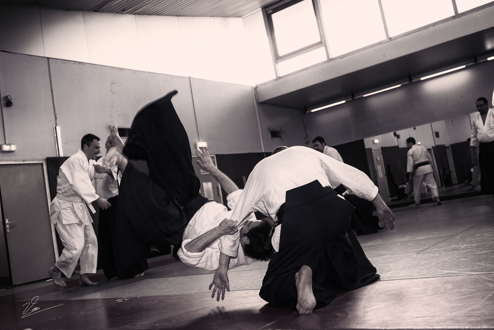 Nikon D610 + Nikon AF Nikkor 35mm F2D sample photo. Aikido training photography