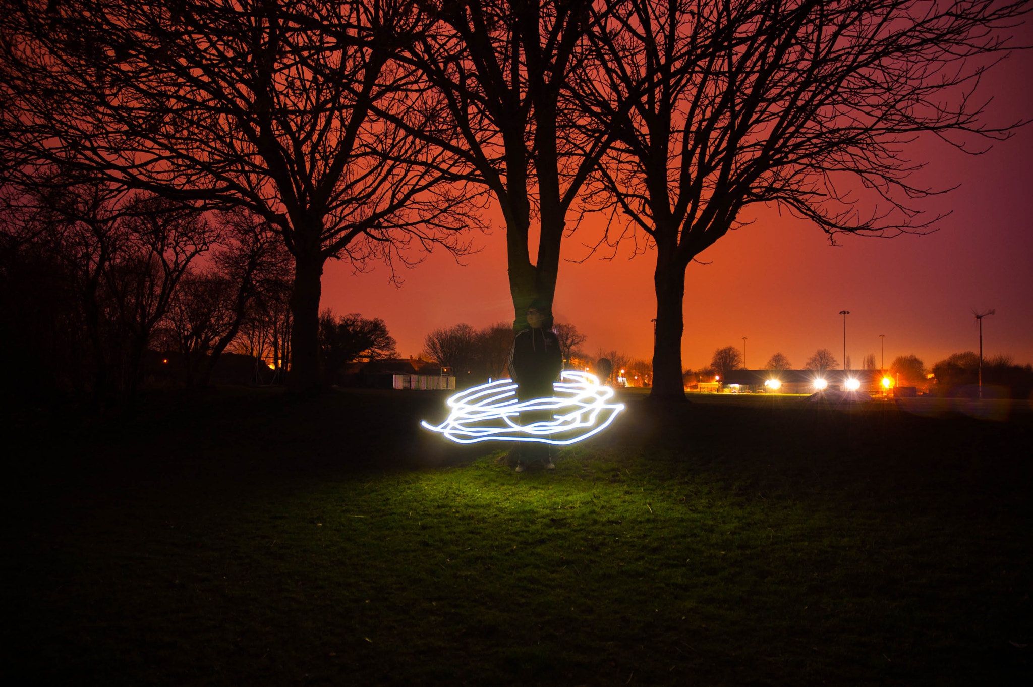 Nikon D50 sample photo. Light trails photography