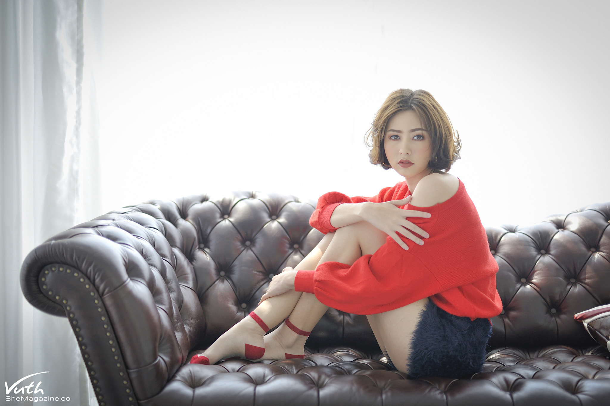 Sigma 50mm F1.4 DG HSM Art sample photo. Sophie wet look fashion photography