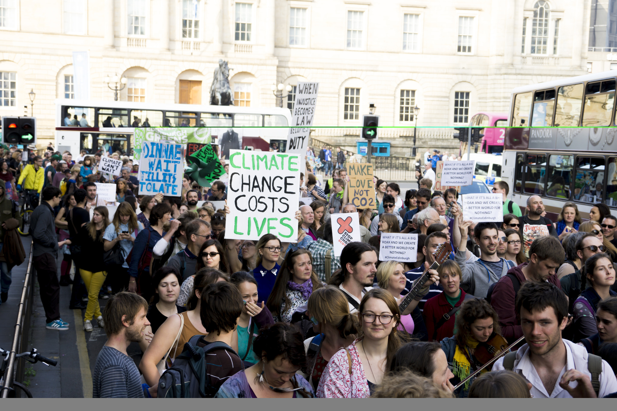 Sony a6000 sample photo. Edinburgh's people climate march photography